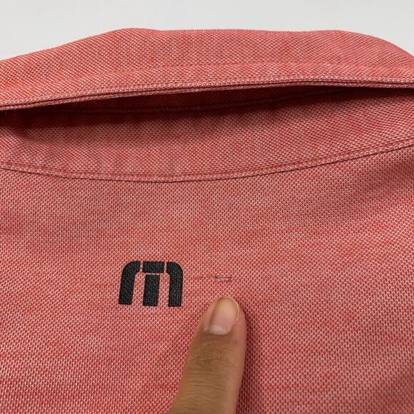 Travis Mathew Polo Shirt Mens XL Primrose Pima Cotton Blend Chest Stripe Golf - Picture 8 of 10